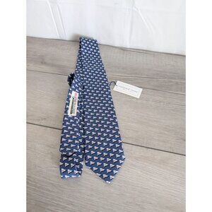 NWT Men's Vineyard Vines Tied To A Cause 100% Imported Silk Blue Tie Made In USA